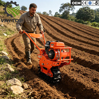 Offre Spéciale : Mini-Cultivateur à Chaîne Épaissie, Alimenté par Moteur Diesel, pour le Désherbage, le Rendu du Sol et la Création de Sillons