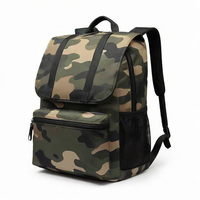 Sac à dos camouflage à rabat imperméable en polyester, sac à dos décontracté pour ordinateur portable, sac à dos de voyage pour hommes et femmes, sac à dos d'école, logo personnalisé