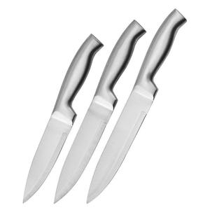 Stainless Steel Hollow Handle Kitchen Knife Set 3 Pieces Polished Blade Straight Edge Slicing Knife Household Chef Fruit Knife - Product Image 5