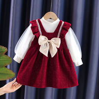 Ensemble 2 pièces en tricot pour bébé fille, cardigan crème, jupe à carreaux à col géométrique, tenue d'automne