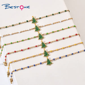 Bracelets de Noël au design nouveau et en gros Bracelet en acier inoxydable pour femme avec breloques pour sapin de Noël - Product Image 3