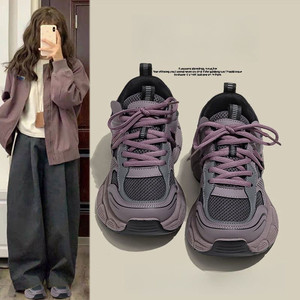 Nuove Scarpe da Donna con Rialzo Interno Viola Stile Dad Shoes 2025 - Product Image 2