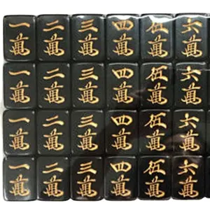 Hot selling brand customize Japanese black mahjong tile set