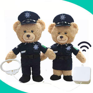 Animaux en peluche personnalisés, ours en peluche <span class=keywords><strong>de</strong></span> la police, modules vocaux enregistrables, jouets en peluche enregistrables avec message - Product Image 1
