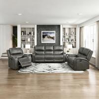 [Stok AS] Furnitur Ruang Tamu 6 Kursi Bahan Microfiber Dengan Sofa Reclining, Loveseat, dan Kursi Recliner Dikirim Dari AS MOQ 1 Set