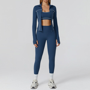 Set di Abbigliamento Sportivo per Yoga di Alta Qualità Personalizzato per Donne con <span class=keywords><strong>Design</strong></span> per Fitness e <span class=keywords><strong>Palestra</strong></span>, per Corsa e Attività Casual, Taglie Forti - Product Image 5