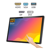 2025 Alihh 32 pouces mural HD USB LCD moniteur capacitif tactile lecteur vidéo avec VGA nouveaux écrans tactiles 2025 Alihh