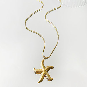 สร้อยคอจี้แฟชั่นฮาวายฤดูร้อน สร้อยคอเปลือกหอยเคลือบทอง 14k 18k PVD  ทำจากสแตนเลสสตีล 316L สำหรับผู้หญิง - Product Image 5