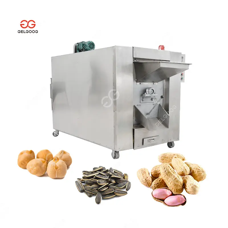 High Efficiency Gas Chickpeas And Seeds Roasted Machine Peanuts Rotary Drum Nut Roaster