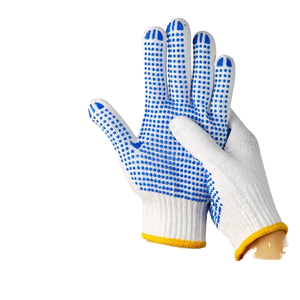 Guantes <span class=keywords><strong>de</strong></span> <span class=keywords><strong>Trabajo</strong></span> <span class=keywords><strong>de</strong></span> Algodón con Puntos <span class=keywords><strong>de</strong></span> PVC, Doble Punto, para Uso Diario - Product Image 1