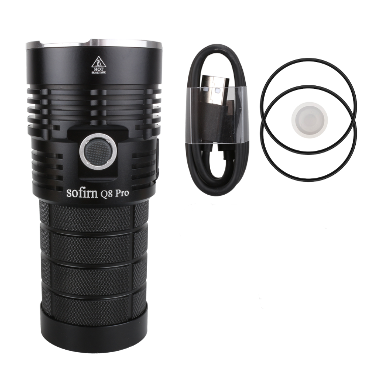 11000lm LED懐中電灯防水アルミ合金4*18650 USB C充電式トーチIPX8