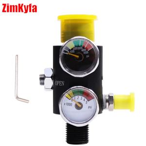 Régulateur HPA Zimakyfa à double manomètre réglable en alliage d'aluminium noir, station de remplissage de valve pneumatique 0 à 3000 psi M18*1.5 - Product Image 6