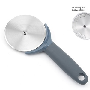 Disposable <b>Pizza</b> Knife Hob Protective Cover Stainless Steel Cake Cutter Baking Squeaker Single Wheel Cut Plastic Handle - Product Image 6