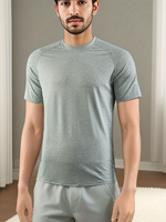 T-shirt à col rond pour homme, 6 couleurs, noir, blanc, gris, marine, ultra-léger, respirant, absorbant la transpiration, séchage rapide