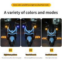 Nouveau clignotant LED populaire pour moto, feu arrière de frein rotatif, projecteur lumineux RGB étanche, feu arrière stroboscopique LED à fixer sur le guidon