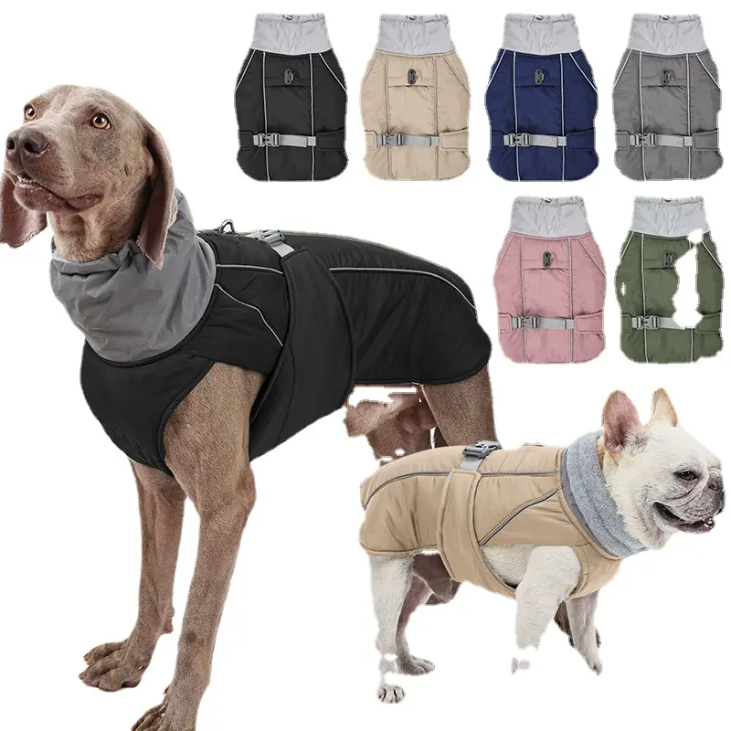 犬のための新しい冬のペットの犬の暖かい綿の服ペットの犬のための防水厚手の服屋外の防水服