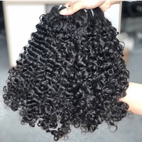 Paquetes de Cabello Humano Natural Sin Procesar al por Mayor, Proveedor de Cabello Rizado Indio con Cutícula Alineada, Cabello Indio Natural a Granel