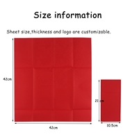 Serviettes de table en papier Airlaid personnalisées avec logo, 42x42cm, vente en gros |   Serviettes jetables épaisses et douces de couleur rouge pour restaurants et événements