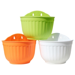 Vaso da Fiori in Plastica per Interni ed Esterni, Design da Appendere <span class=keywords><strong>a</strong></span> Parete, per Giardino, Casa, <span class=keywords><strong>Vivaio</strong></span>, con Base Rinforzata - Product Image 1
