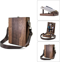 Sacoche de transport portable pour artiste, boîte à croquis, chevalet en bois, sac bandoulière pour artisanat en bois