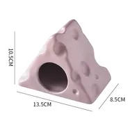 Doe Pet Dog Pet Cage Fabricant Céramique Triangle Fromage Cage Pour Animaux De Compagnie Summer Cool Down Hamster Accessoires Nouvelle Cage De Hamster De Luxe