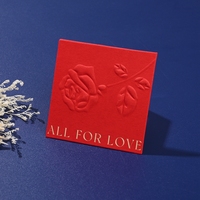 Hot Sales Customized Red Wedding & Birthday Greeting Gift Card High Quality 3D Logo Paper & Paperboards