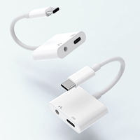 Adaptateur de Type C 2 en 1 Usb-c vers Jack 3.5mm Casque Aux Audio Splitter Chargeur Adaptateur Usb C Compatible pour Téléphone Mobile