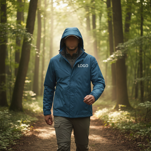 Wholesale Custom Men's Waterproof Outdoor Jacket Softshell Hooded Windbreaker For Hiking Camping Mountain Trekking OEM