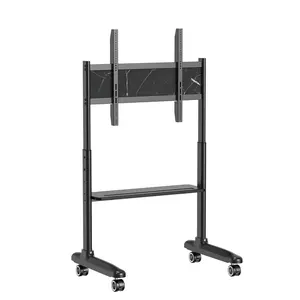 Living Room 32 To 86 Inch 100x100 Vesa Mount Moving TV Trolley Cart With Camera Shelf