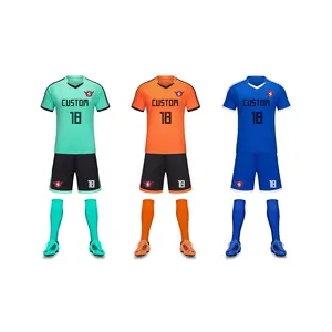 Custom Quality Plain Breathable Quick Dry Cheapest Soccer Wear Team Club Soccer Jersey Uniform For Men