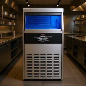 Fabbricatore di Ghiaccio Commerciale da 50 kg al Giorno, Autoportante in Acciaio Inossidabile con Display Digitale a LED, Capacità di Stoccaggio di 15 kg - Product Image 2