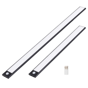 Latest Cabinet <strong>Sensor</strong> <strong>Light</strong> <strong>LED</strong> DC5V 260MM/410MM Ultra-thin 3M Mounting Black Plastic Indoor USB IP20 5000K Daylight Dimmable - Product Image 3