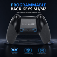 Control Inalámbrico con Efecto Hall para PS5 y PC, Gamepad BT con Batería de 1000mAh, Botones Traseros Programables, Función Turbo Macro