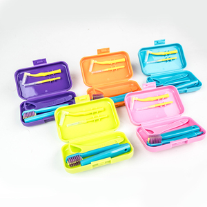 Kit de soins dentaires à domicile portable, orthodontique, interdentaire, voyage, brosse pliable, boîte de rangement, manuel, plastique, nettoyage des gencives orthodontiques - Product Image 5