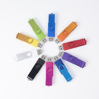 Venta al por mayor Otg Compatible con estilo Metal y Plástico Stick Flash Drive Usb 2,0 16GB/8GB Capacidades en caja con opciones de regalo