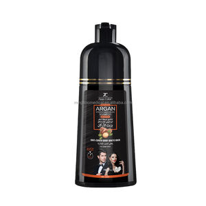 Shampoo <span class=keywords><strong>colorant</strong></span> capillaire permanent à l'huile d'argan de haute qualité, non allergène, à base de plantes, 420 ml, en plastique, certifié MSDS, pour marque privée, directement de l'usine - Product Image 2