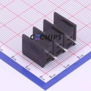 WJ25C-B-7.62-3P Barrier Terminal Block Through hole Component (THT),P=7.62mm Connector Two Sides 7.62mm 1x3P Straight Pin - Product Image 2