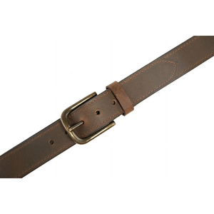 Cinturón de Cuero Genuino, Piel de Vaca, Color Marrón Sólido, Hebilla de Pin Rectangular de Cobre, Estilo Casual, Duradero, Diseño Personalizado - Product Image 6