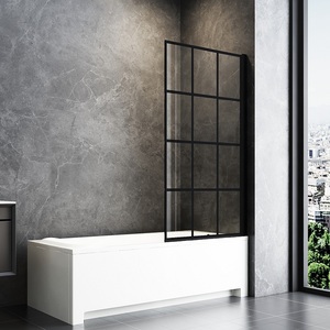 <span class=keywords><strong>Style</strong></span> européen noir mat grille cadre <span class=keywords><strong>douche</strong></span> cloison salle de bain <span class=keywords><strong>baignoire</strong></span> porte pivotante écran de <span class=keywords><strong>douche</strong></span> - Product Image 1