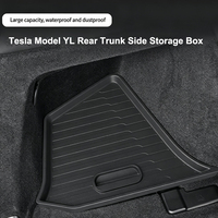 Lot de 4 boîtes de rangement latérales en TPE pour coffre arrière, accessoires intérieurs pour Tesla Model YL 2025 2026