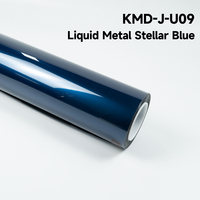 KING MARTIN Film de protection de peinture sans DMF, autocollants pour carrosserie automobile, adapté aux voitures, couleur métallique liquide StellarBlueTPU, PPF