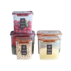 Juego de Recipientes Grandes y Transparentes para Cereales, Organizador de Cocina, Recipientes de Plástico para Almacenamiento de Alimentos, Lonchera - Product Image 6