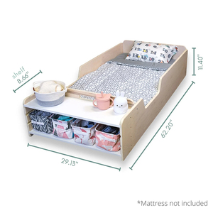 Lit de bébé au sol Montessori, lit de sieste pour la maternelle, lit en contreplaqué, lit à empiler pour enfants, lit spécial pour bébé, lit simple - Product Image 6