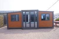 Maison préfabriquée en conteneur extensible avec structure en acier anti-corrosion imperméable, emballée en kit