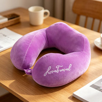 Offre Spéciale : Ensemble de Coussins Gonflables Floqués – Oreiller de Voyage et de Sieste Extérieur, Coussin de Cou en Forme de U