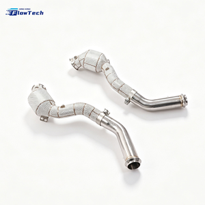 ท่อลง FlowTech SS304 200 เซลล์ แบบไหลสูง สำหรับ Mercedes-Benz GLC63 X253 M177 4.0T V8 - Product Image 2