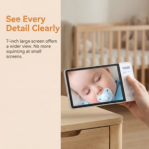 Anicebb Telecamera Monitor per Bambini di Alta Qualità, 2.4GHz, Visione Notturna, Promemoria Pasti, Ninna Nanna, ABM780, Schermo 7.0 Pollici - Product Image 6