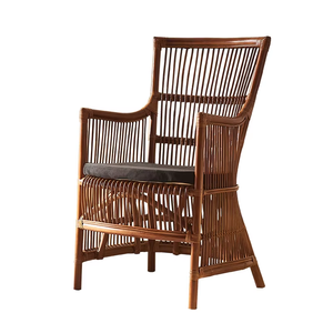 Silla Francesa <span class=keywords><strong>Carmen</strong></span> Hecha a Mano, Silla de Ratán Completo con Respaldo Estilo Sudeste Asiático para Comedor y Ocio en Salas de Té - Product Image 5