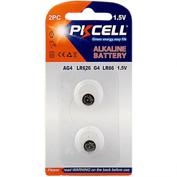 PKCELL 0% Hg Watch Battery Ag4 D377 626 Lr626 Sr66 Sr626Sw 1.5V Alkaline Button Battery 5B