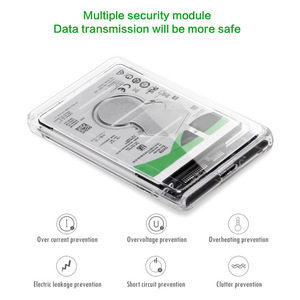 Carcasa externa transparente E-Yield de 2.5 pulgadas para discos duros SATA y SSD, con USB 3.0, para almacenamiento en portátiles y PC. - Product Image 5